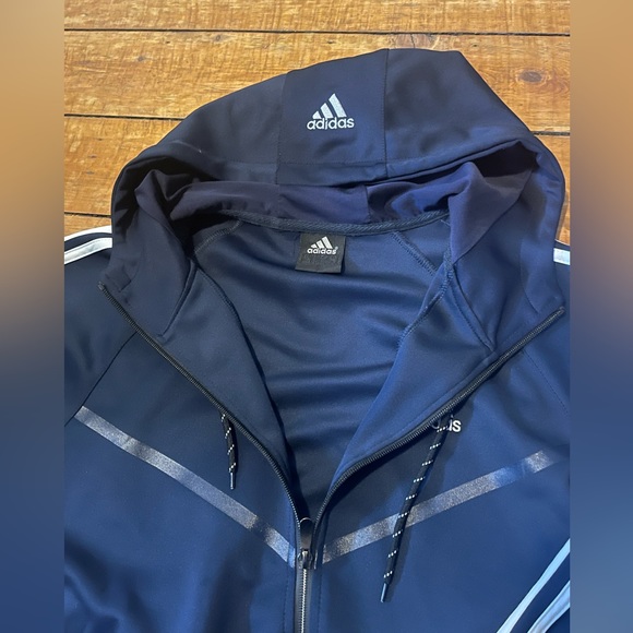 Men’s XL Navy Blue Adidas Zip-Up Track Jacket - Picture 4 of 4